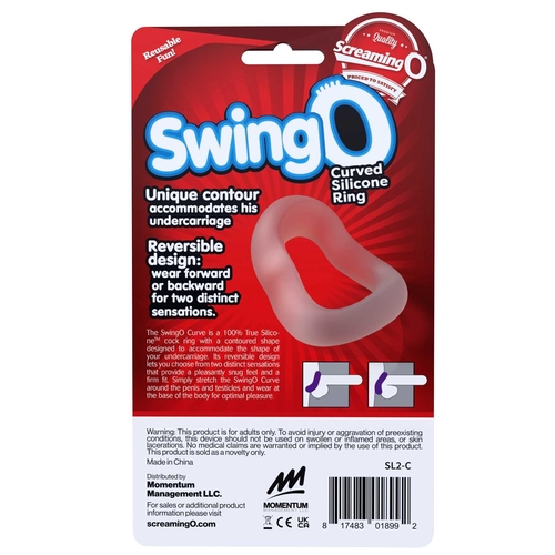 Screaming O Swingo Curve back of package clear