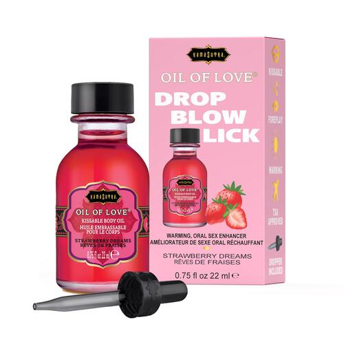 Kama Sutra OIL OF LOVE  Drop Blow Lick Strawberry front
