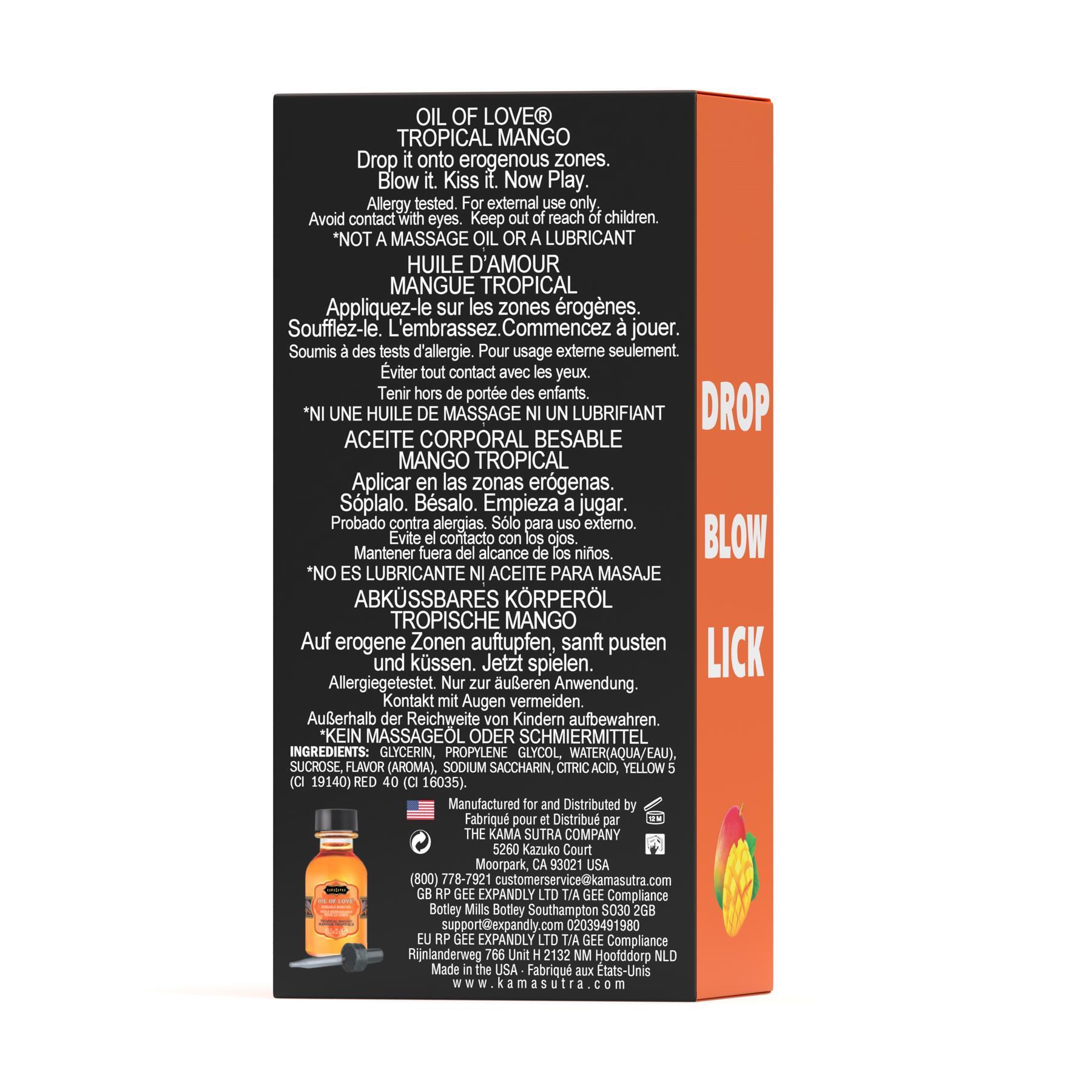 Kama Sutra OIL OF LOVE  Drop Blow Lick mango back