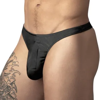 Pull Tab Thong  black front cropped