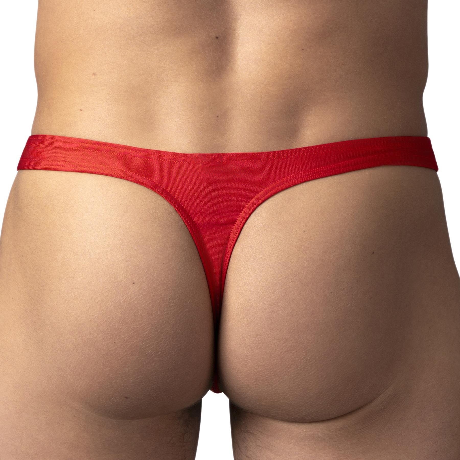 Pull Tab Thong  red back cropped
