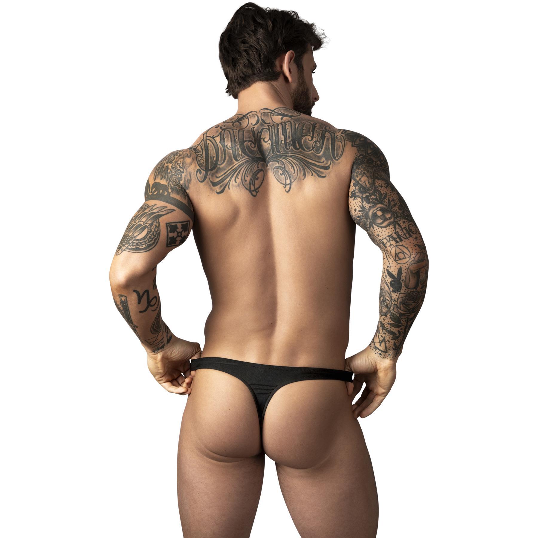 Pull Tab Thong  black back