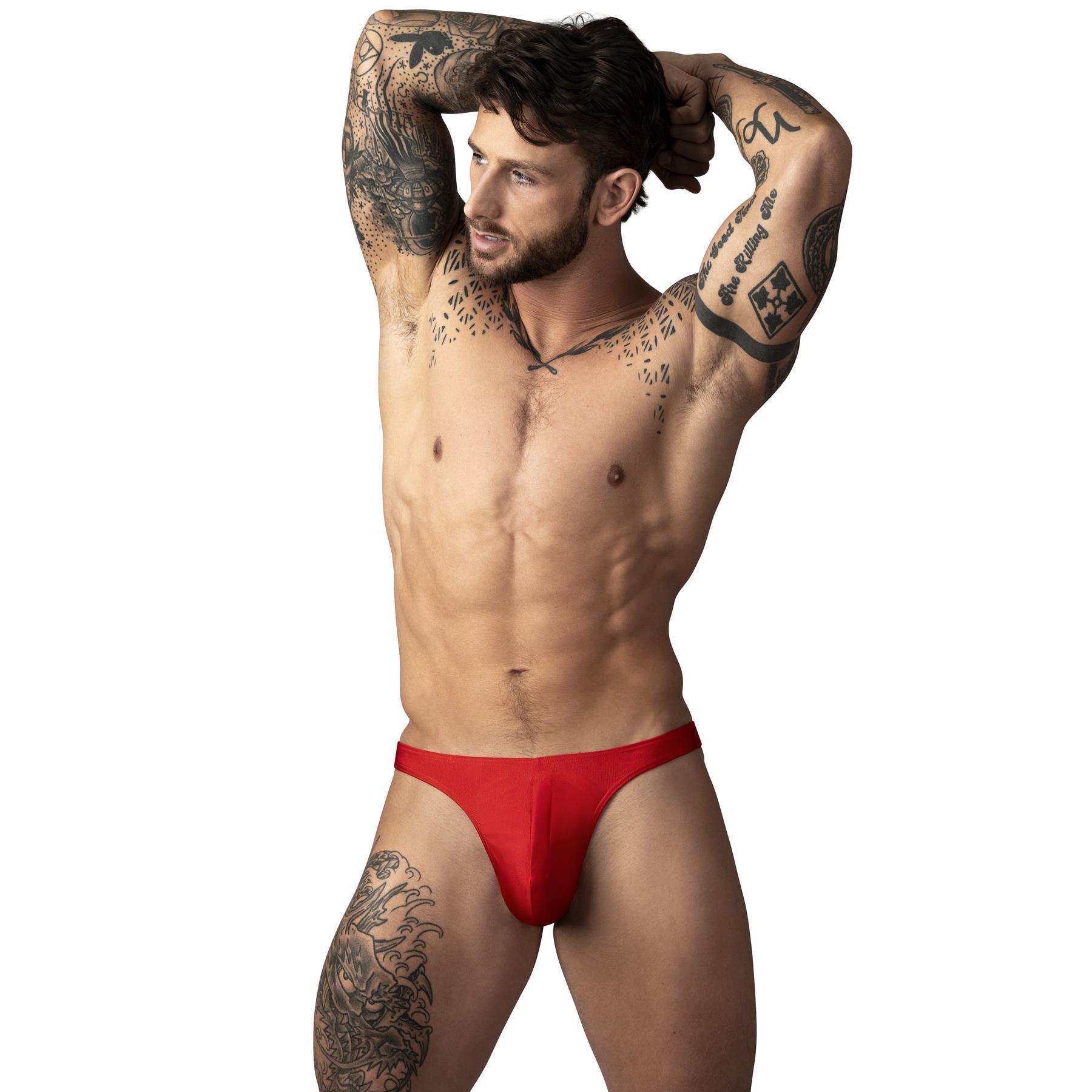 Pull Tab Thong  red front