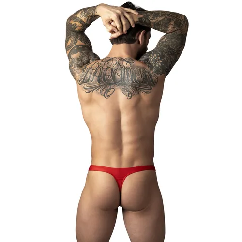 Pull Tab Thong  red back