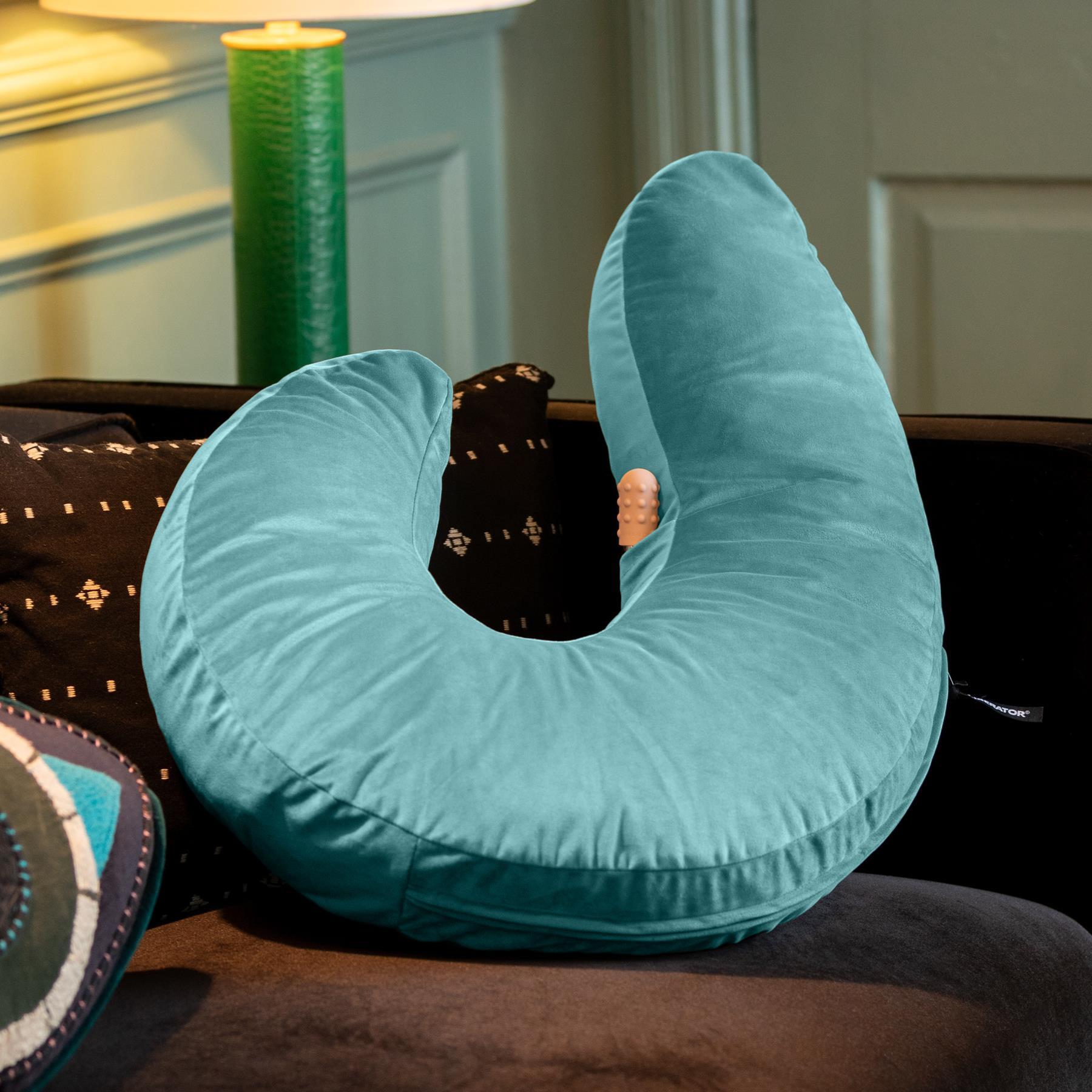 Liberator Side Snuggle Pillow top side down color blue