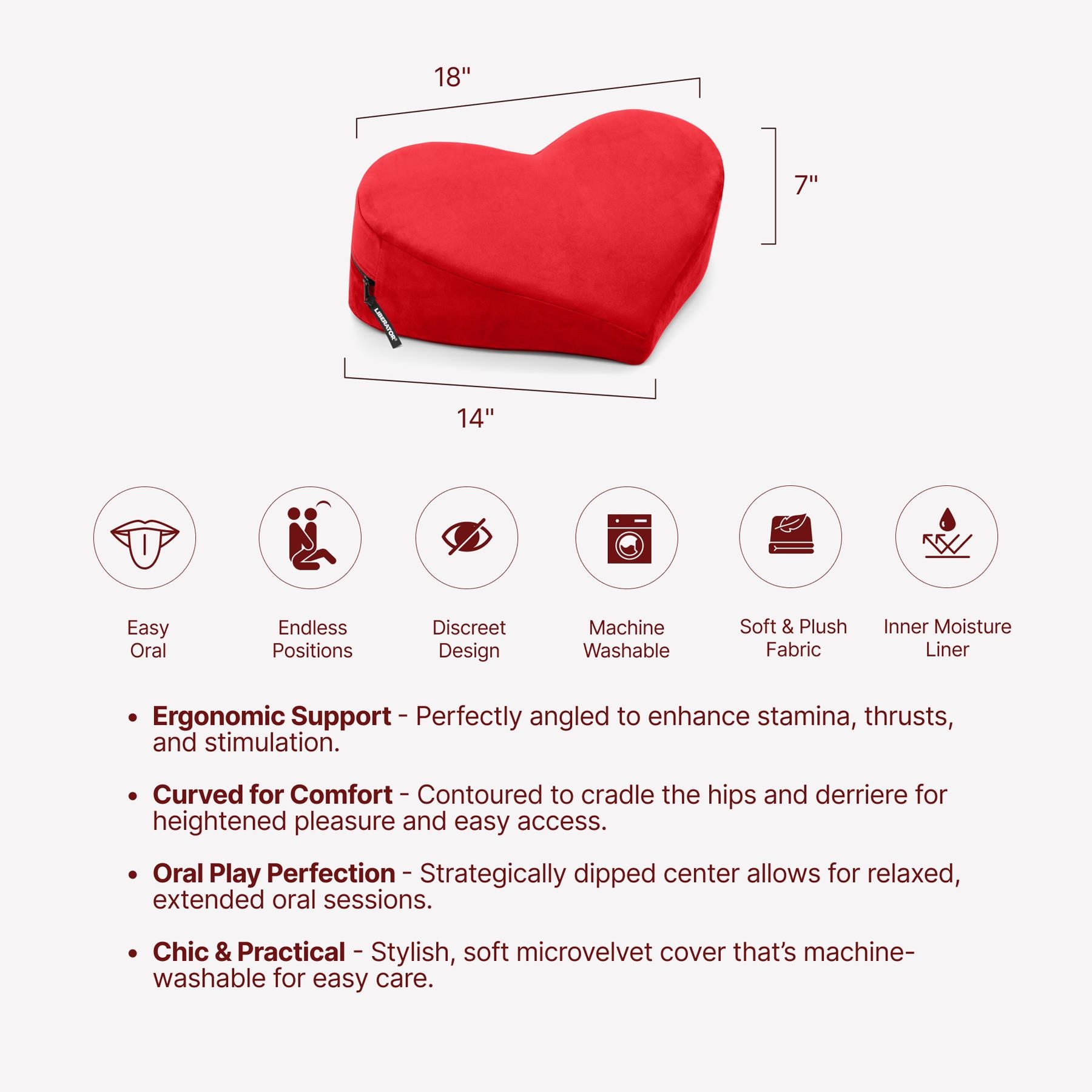 Liberator Heart Wedge dimensions