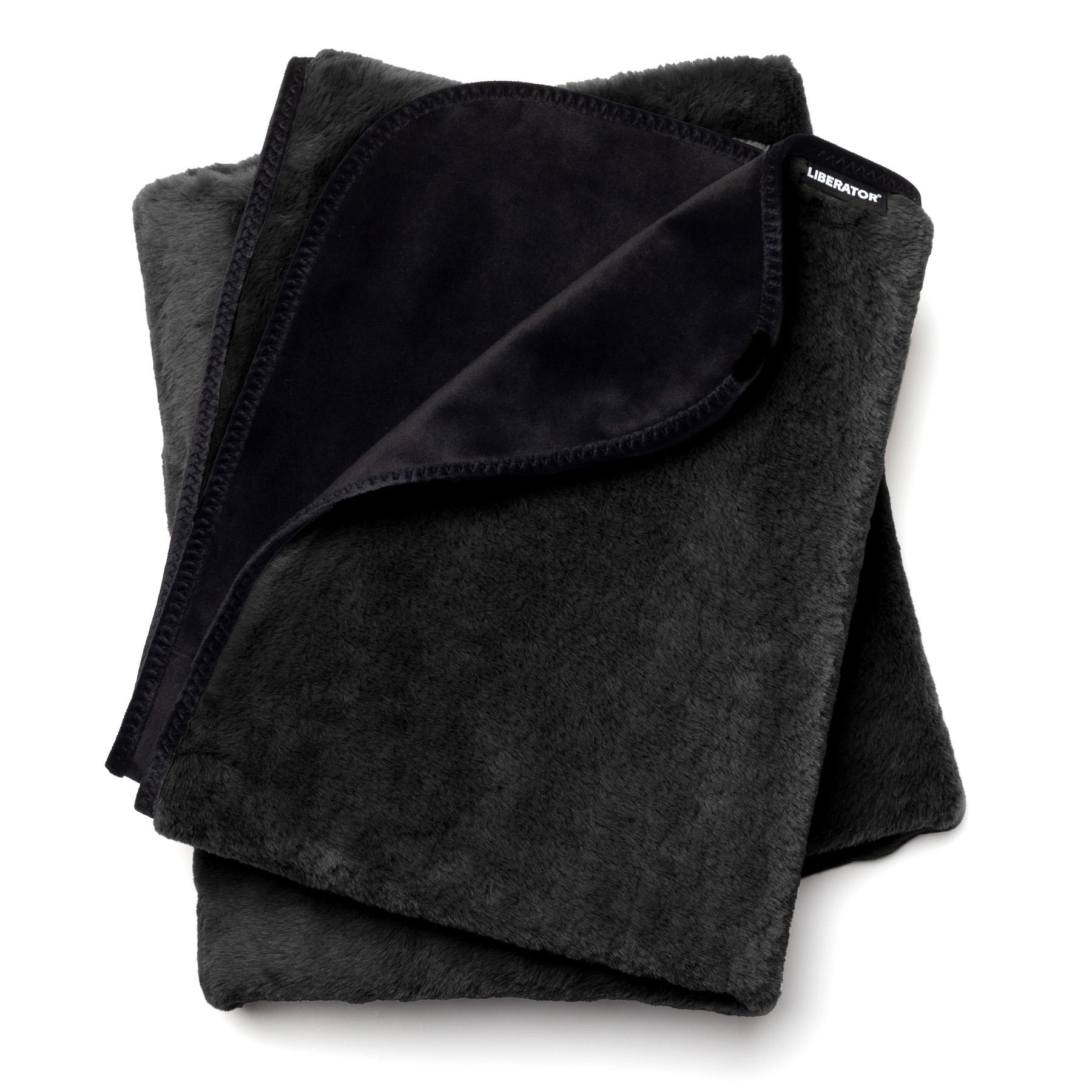 Liberator Fascinator Fur Throw color black