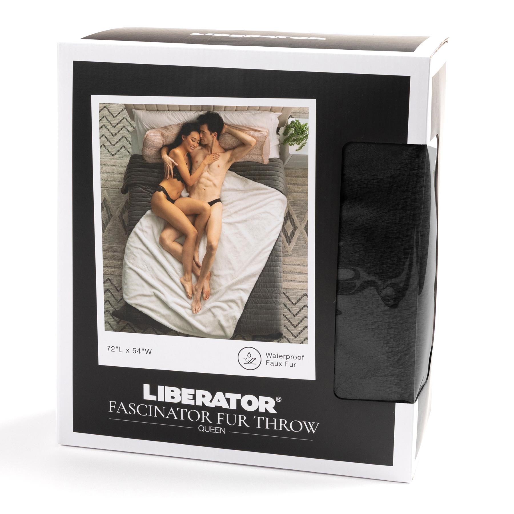 Liberator Fascinator Fur Throw package only black