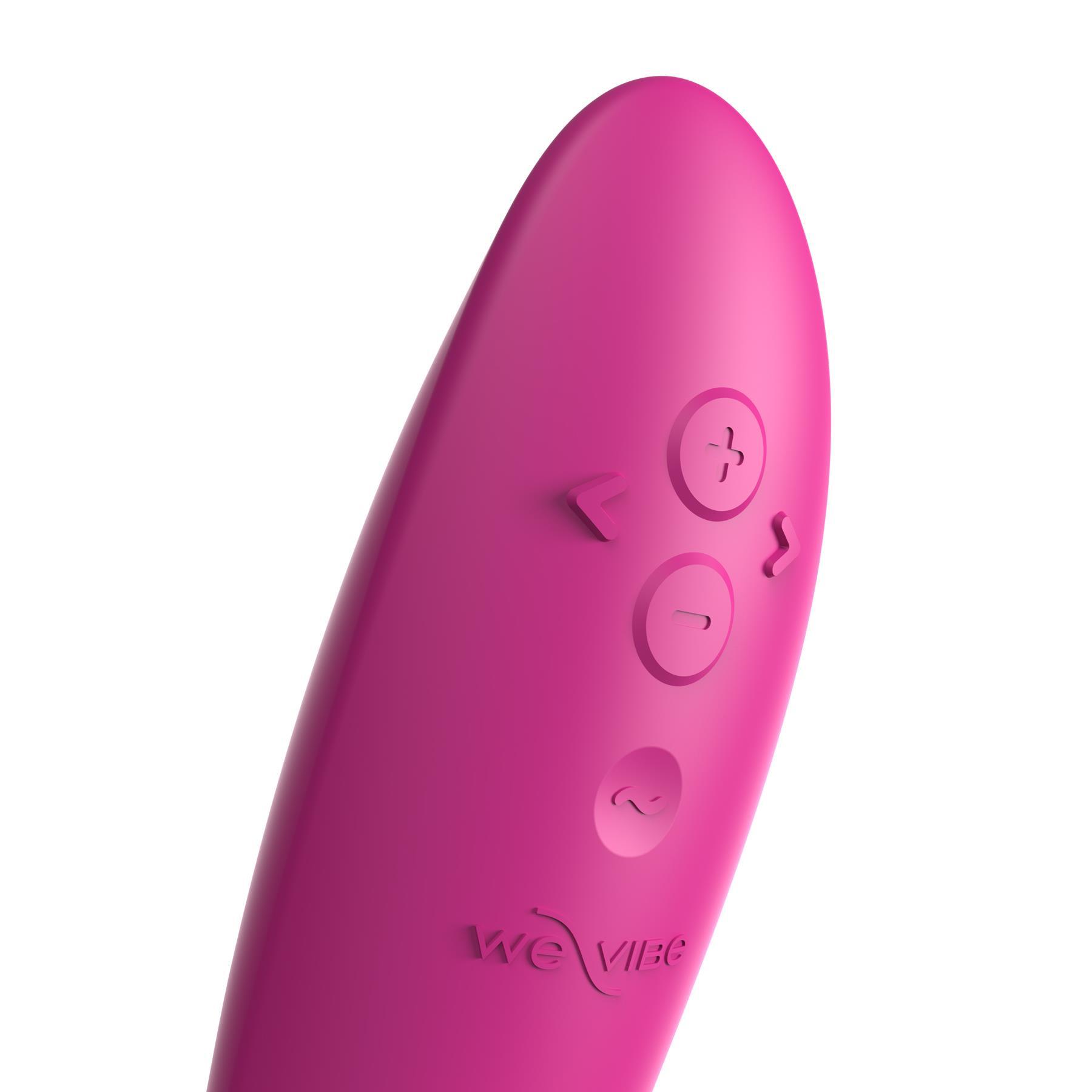 We-Vibe Rave 2 App Enabled G-Spot Vibrator colr fuchsia control buttons