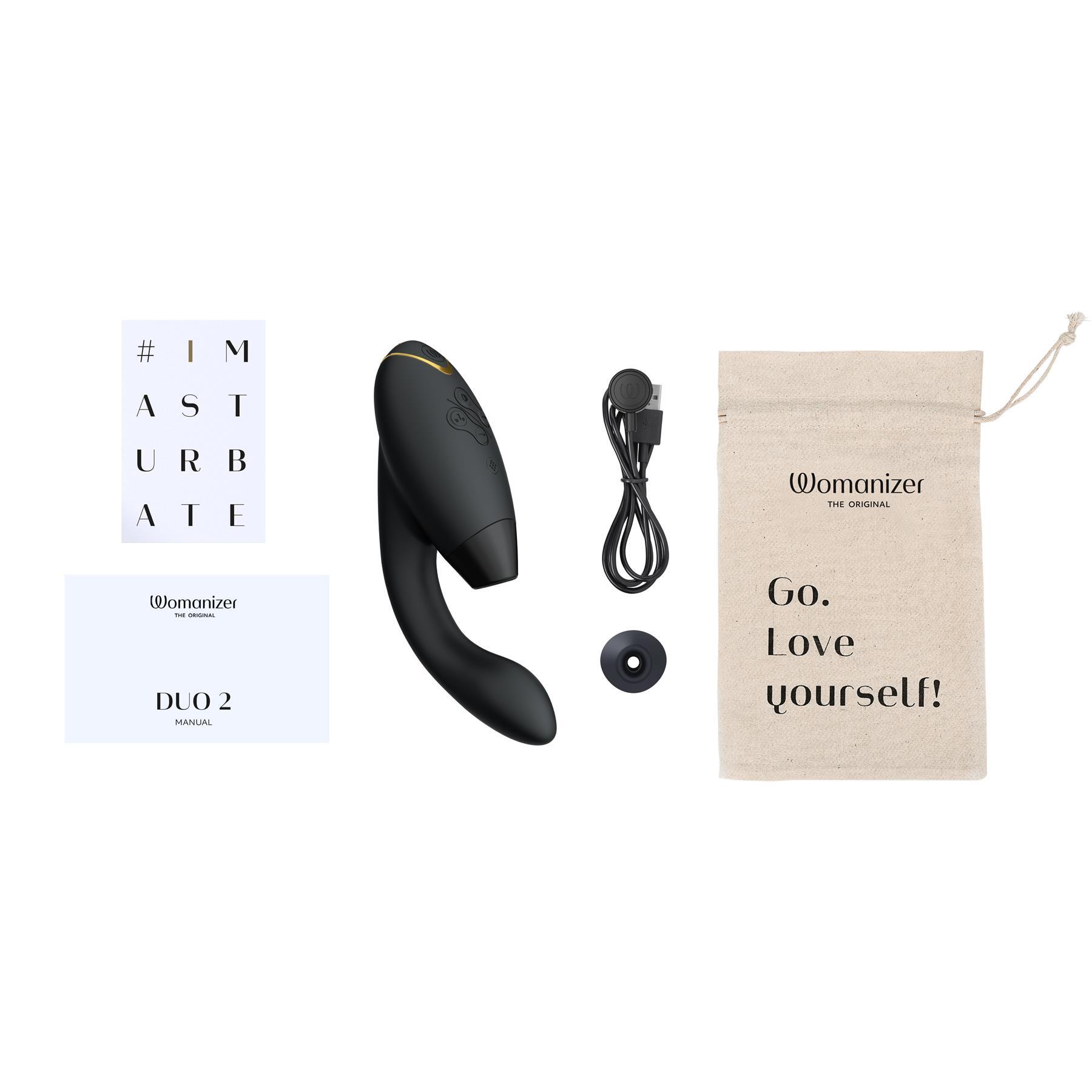 Womanizer Duo 2 Dual Stimulator - All Components color black