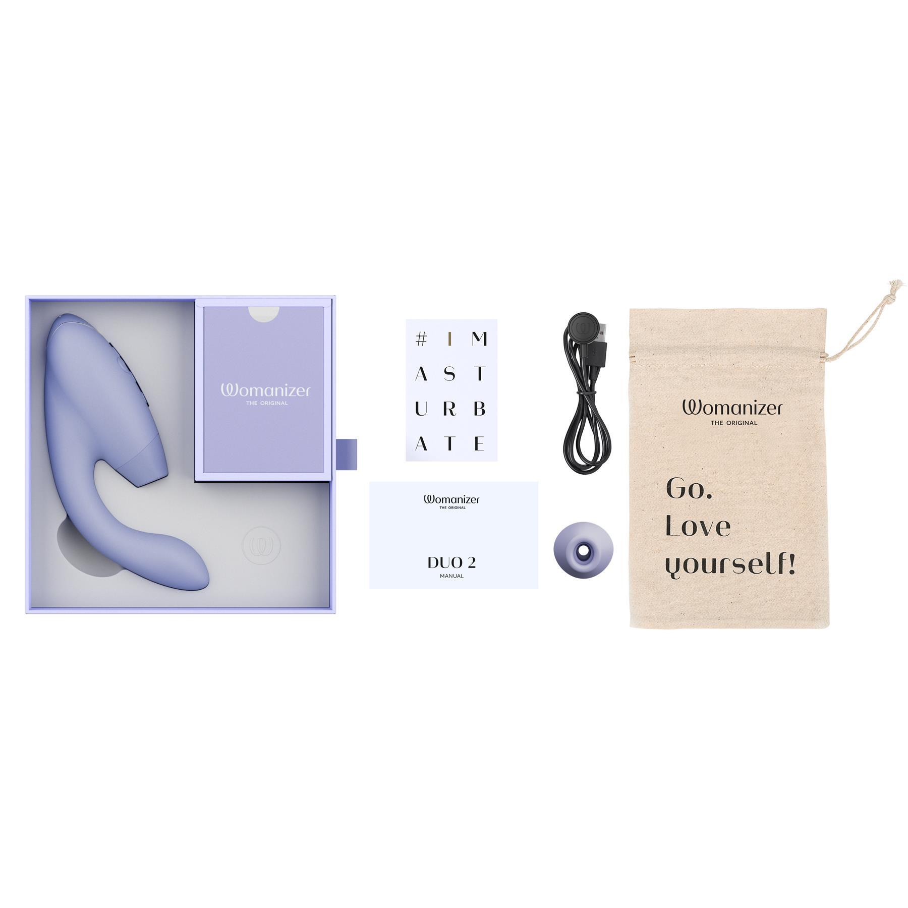 Womanizer Duo 2 Dual Stimulator - All Components color pruple