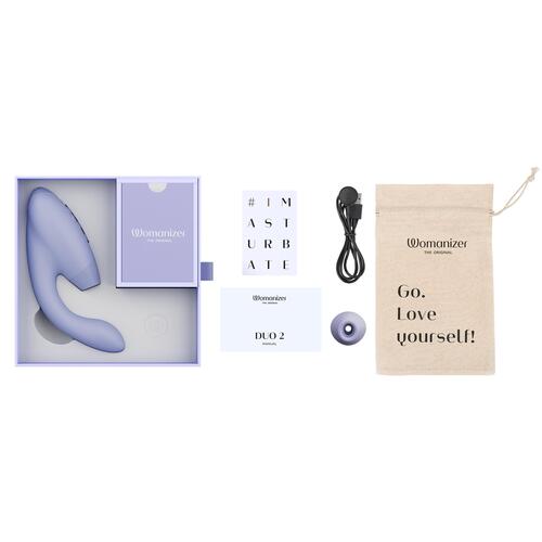 Womanizer Duo 2 Dual Stimulator - All Components color pruple