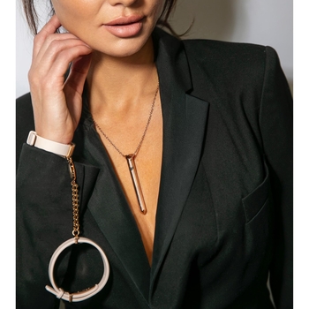 Crave Pleasure Jewelry Set Vesper Mini & ID Cuffs on model color rose gold