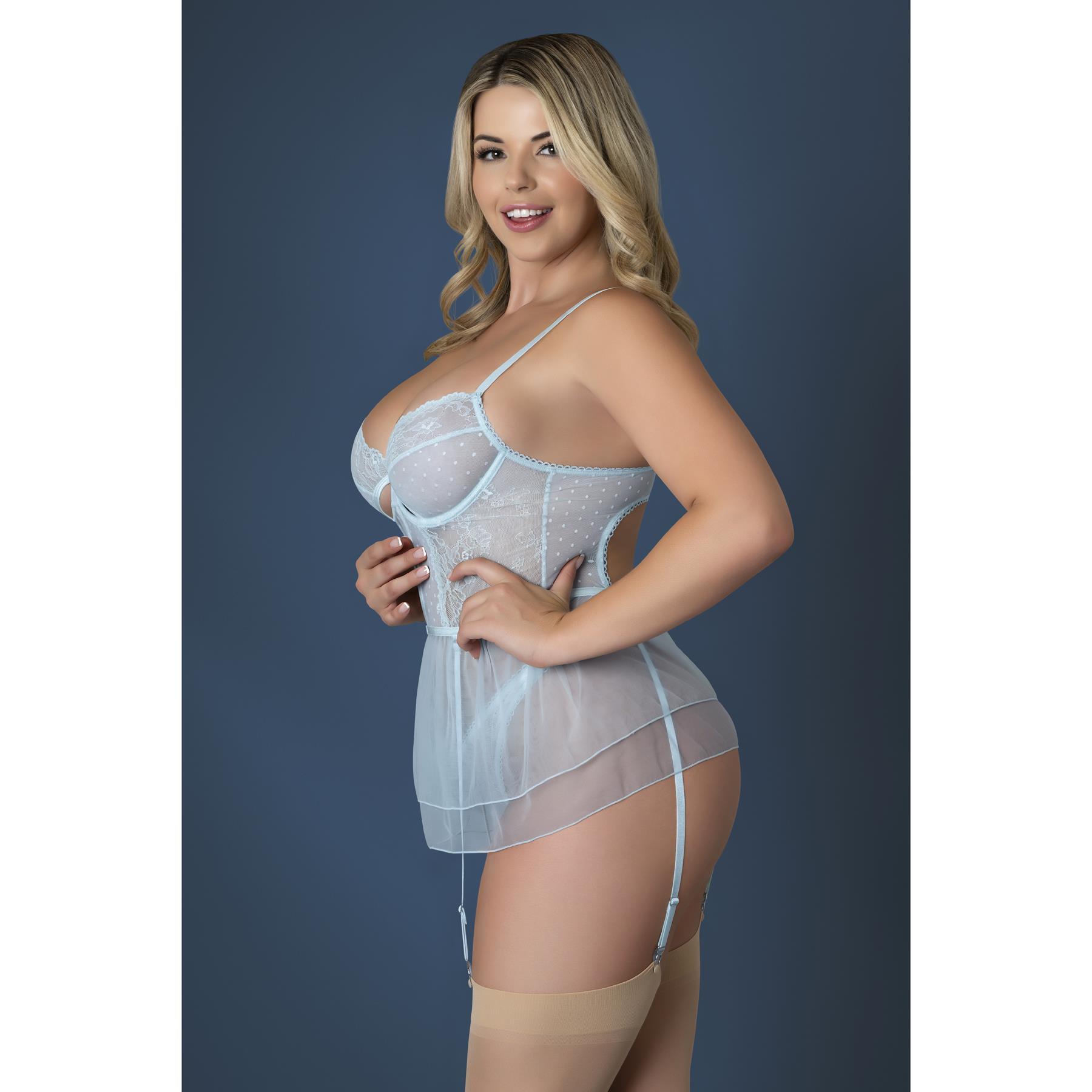 Blue Sky Collection Baby Doll & Thong queen side glam 4