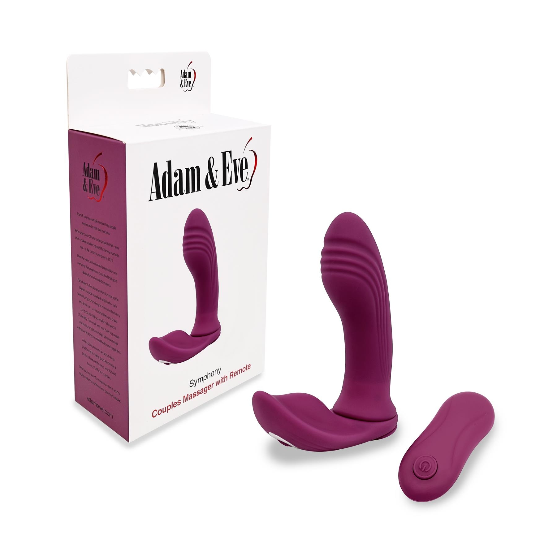 Adam & Eve Symphony Couples Massager - Product and Packaging