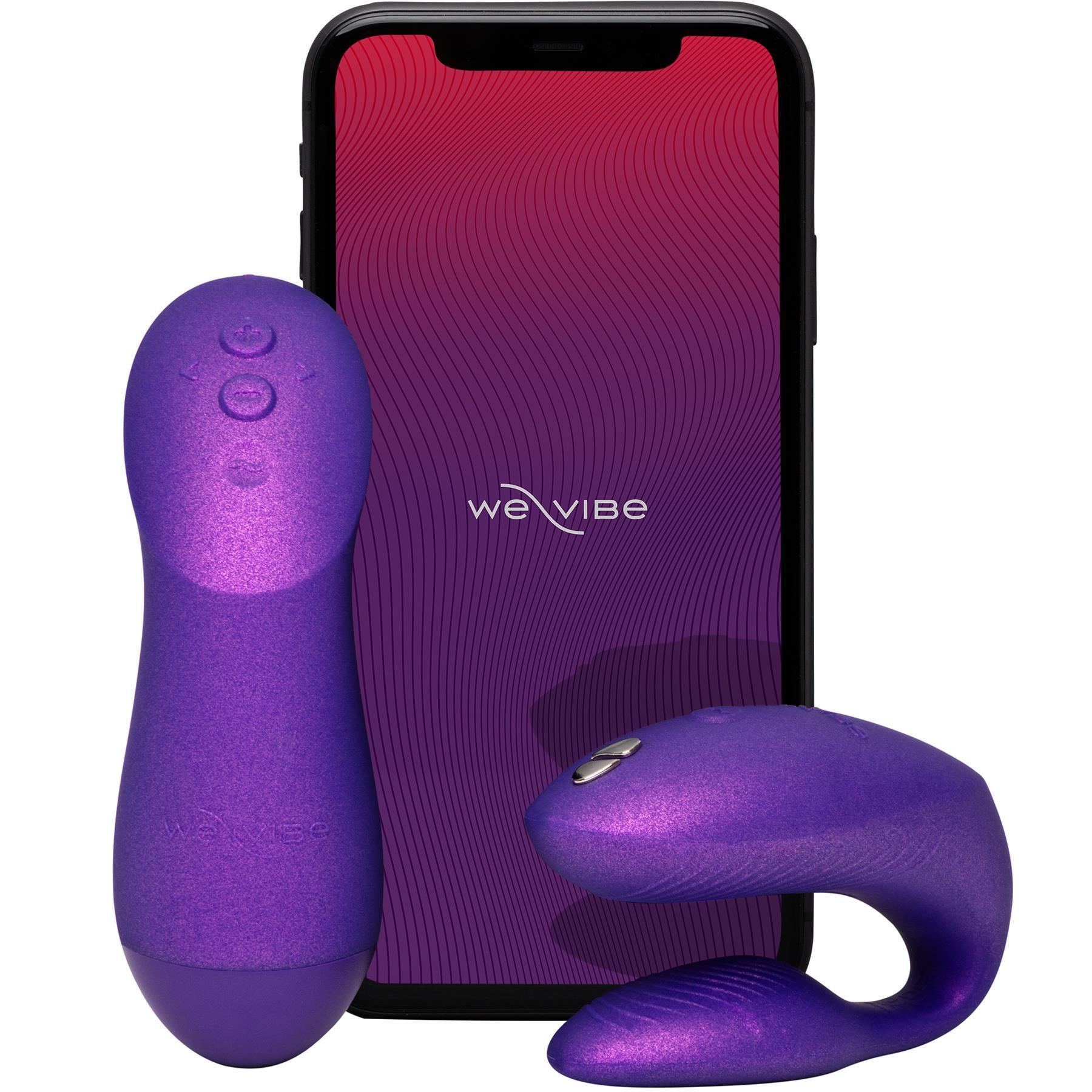 We-Vibe Chorus Pro App Enabled Couples Vibrator - Product and App - purple
