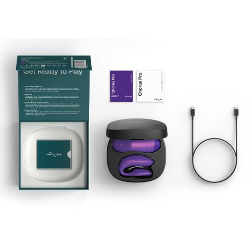 We-Vibe Chorus Pro App Enabled Couples Vibrator - what's inside the box- color purple