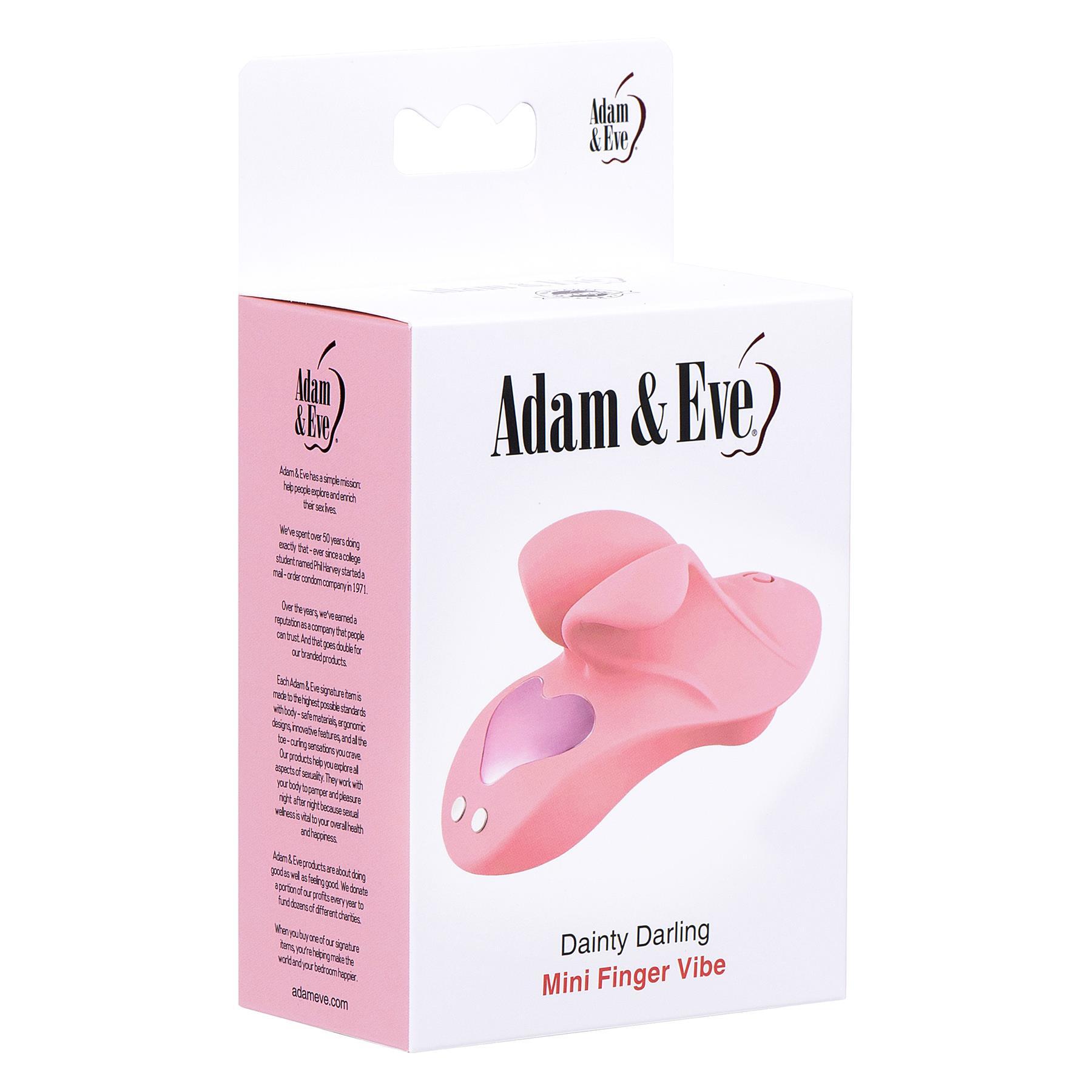 Adam & Eve Dainty Darling Mini Finger Vibe - Packaging - Pink