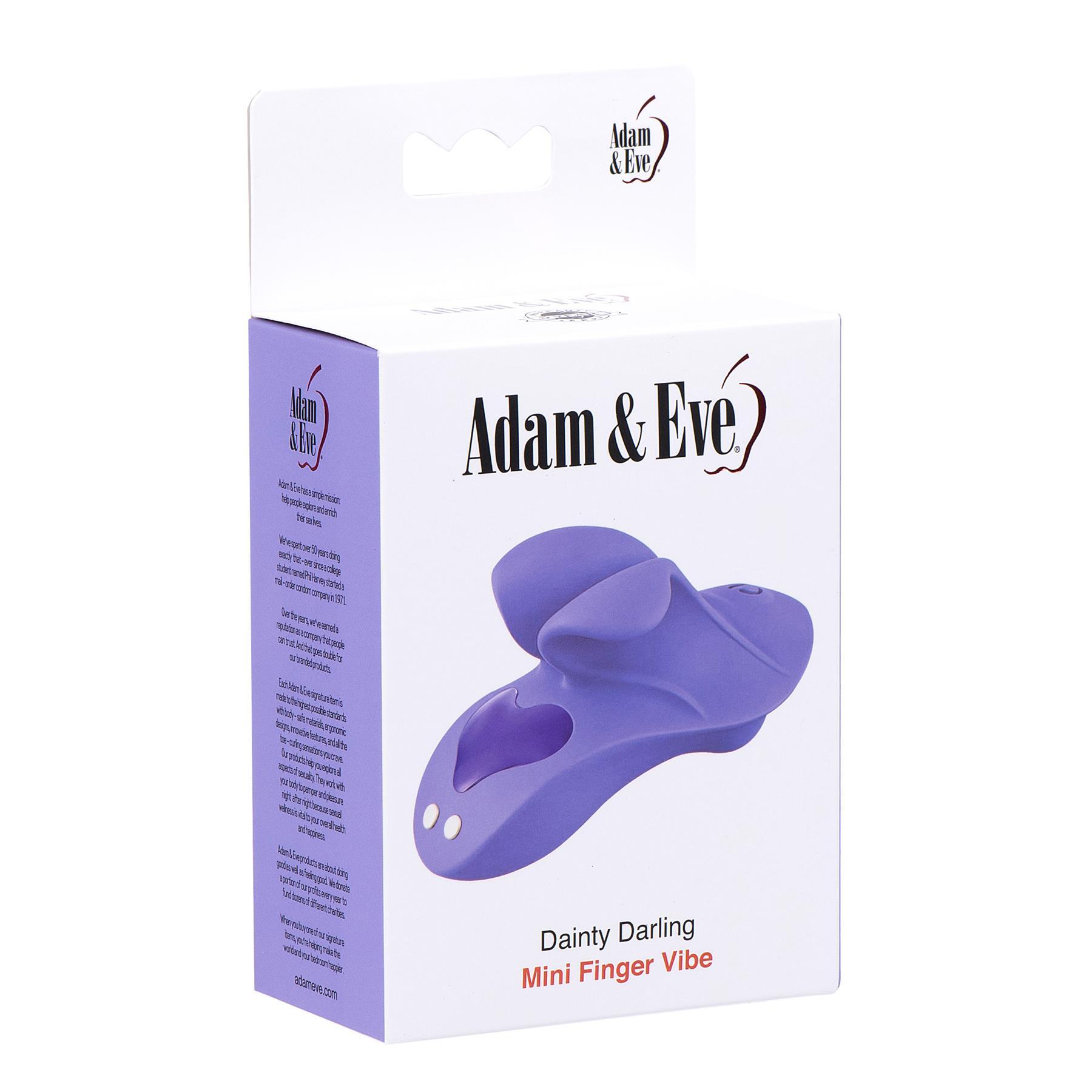 Adam & Eve Dainty Darling Mini Finger Vibe - Packaging - Lilac