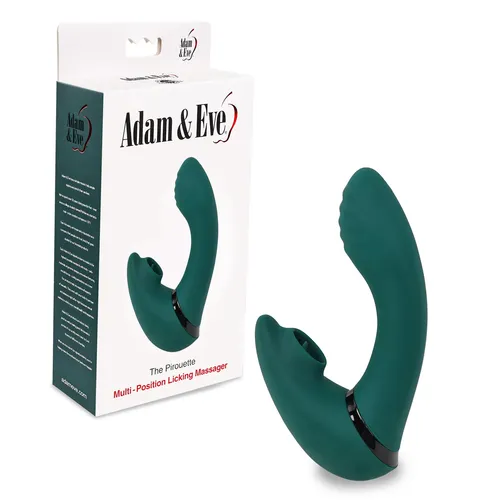 Adam & Eve The Pirouette Multi-Position Massager - Product and Packaging