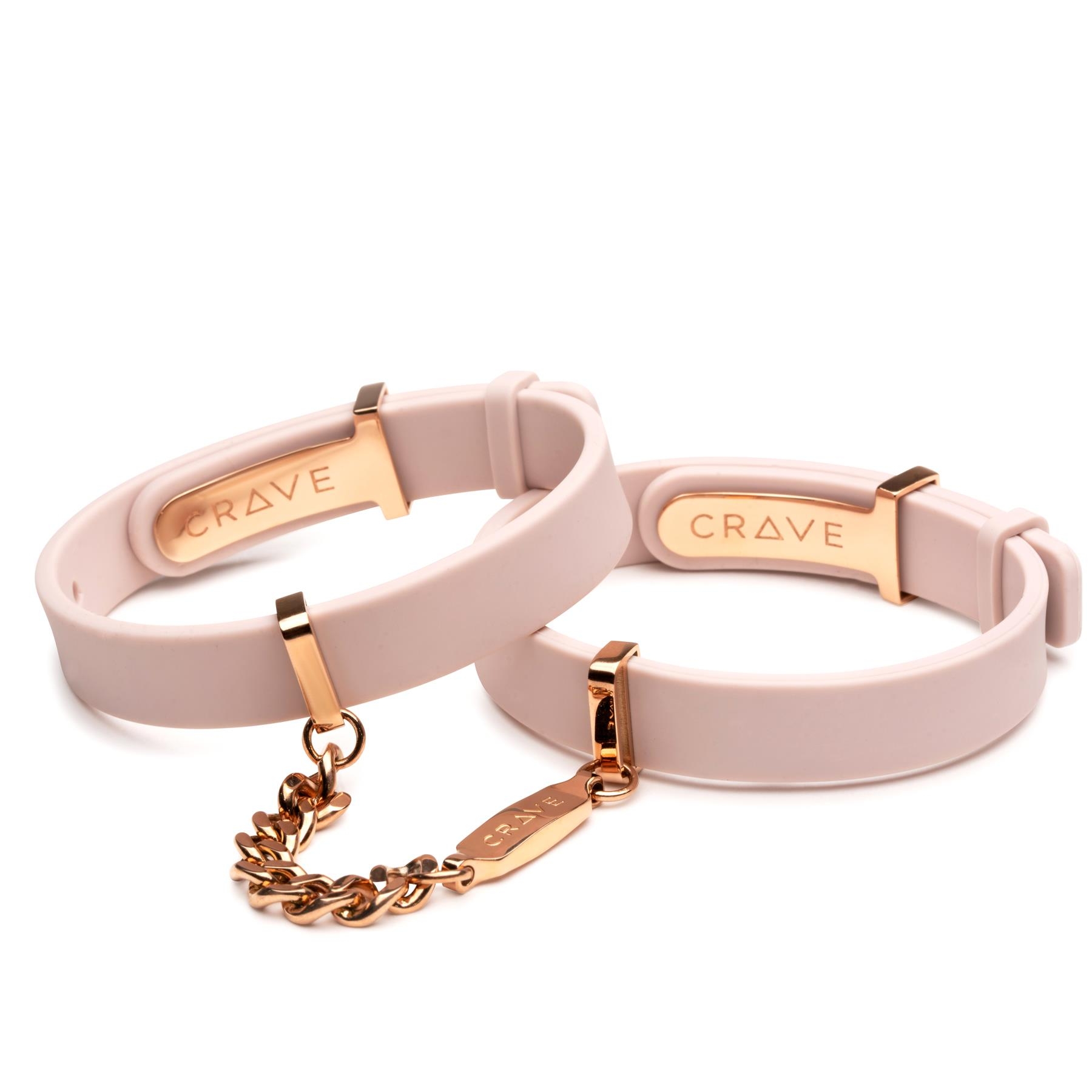 Crave Silicone ID Cuffs view 1 color rose gold