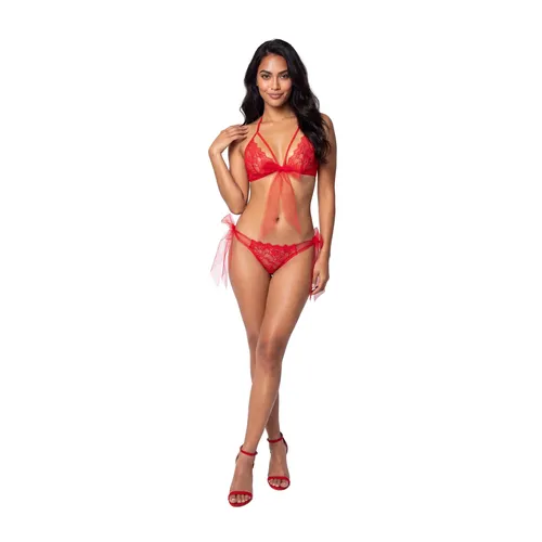 Bow Delight  Temptations2 pc Bra & Thong set front