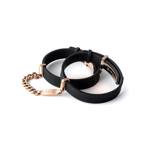 Crave Silicone ID Cuffs color black/gold view 2