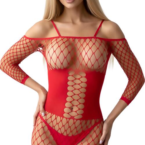 Be Savage Intimate Lingerie Alluring Fishnet Bodystocking CROPPED FRONT