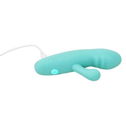 Cushy Mini Bunny Vibrator - Product Shot - Showing Where Charging Cable is Placed