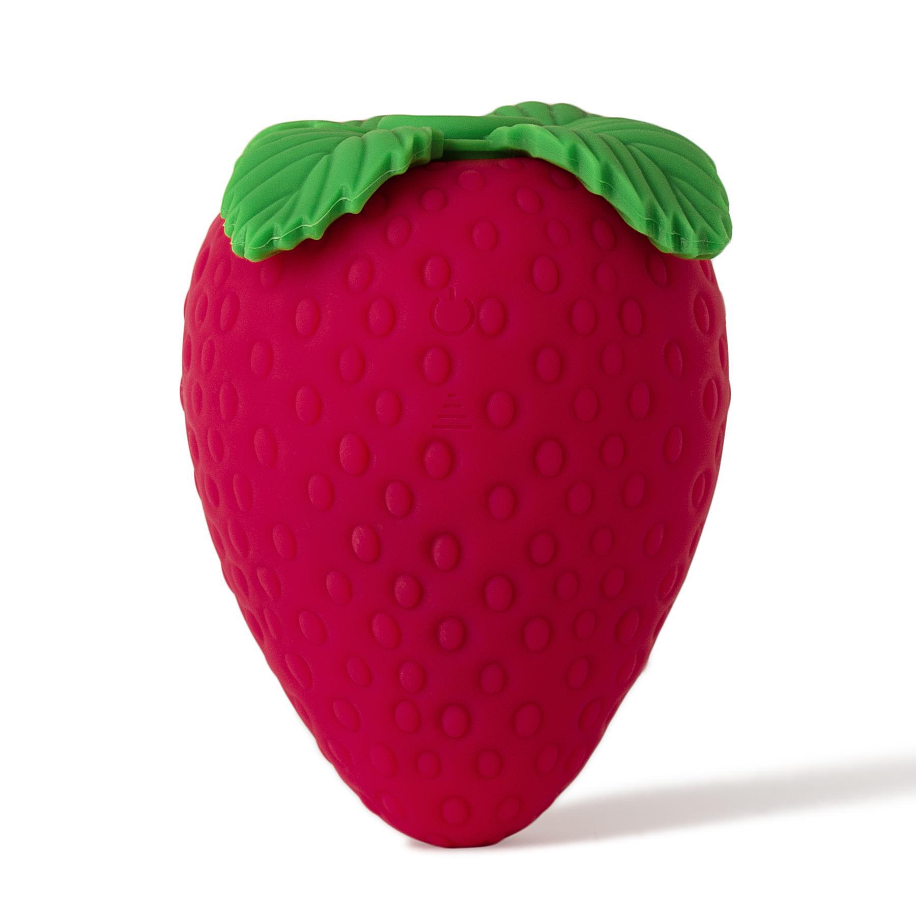 Emojibator Strawberry Emoji Suction Vibrator full view
