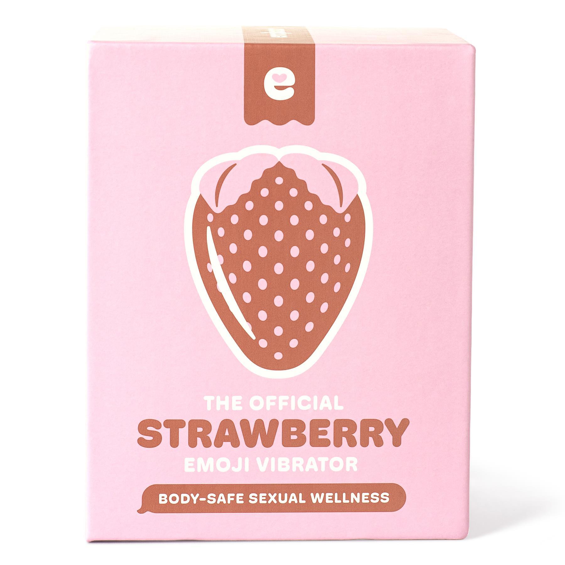 Emojibator Strawberry Emoji Suction Vibrator front of package
