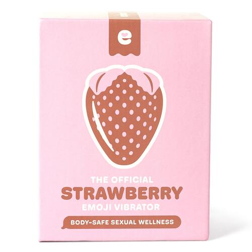 Emojibator Strawberry Emoji Suction Vibrator front of package