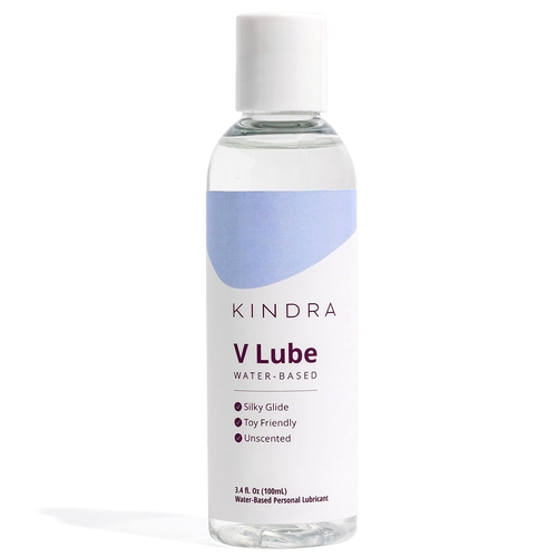 Kindra V Lube Water-Based Personal Lubricant front of bottle