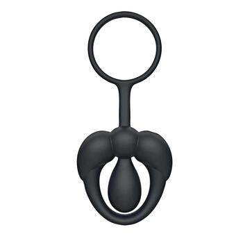 SILICONE TINGLE RING-BLACK frontal view