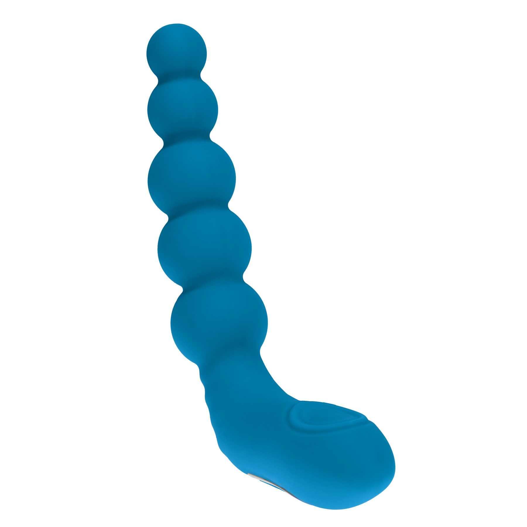 LEVELZ - Vibrating - Heating - Bendable - Tapping Beaded Silicone Prostate Stimulator blue