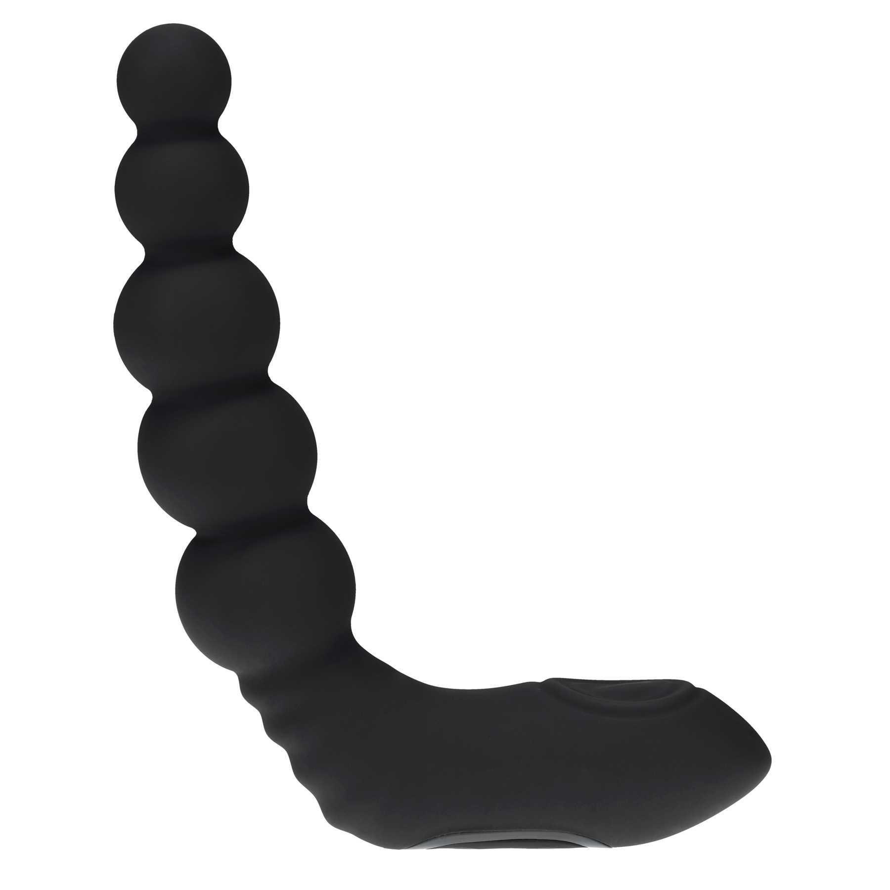 LEVELZ - Vibrating - Heating - Bendable - Tapping Beaded Silicone Prostate Stimulator black