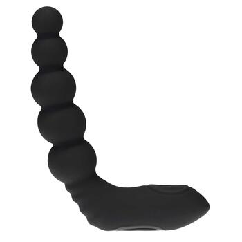 LEVELZ - Vibrating - Heating - Bendable - Tapping Beaded Silicone Prostate Stimulator black