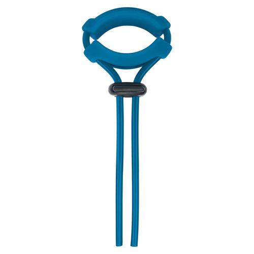 LEVELZ - Detachable Wide Adjustable Silicone Lasso Cock Ring blue