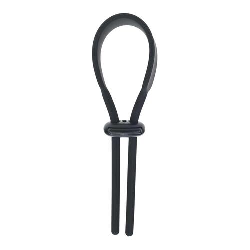 LEVELZ - Wide Adjustable Silicone Lasso Cock Ring black