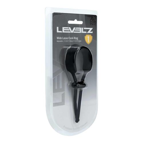 LEVELZ - Wide Adjustable Silicone Lasso Cock Ring black package
