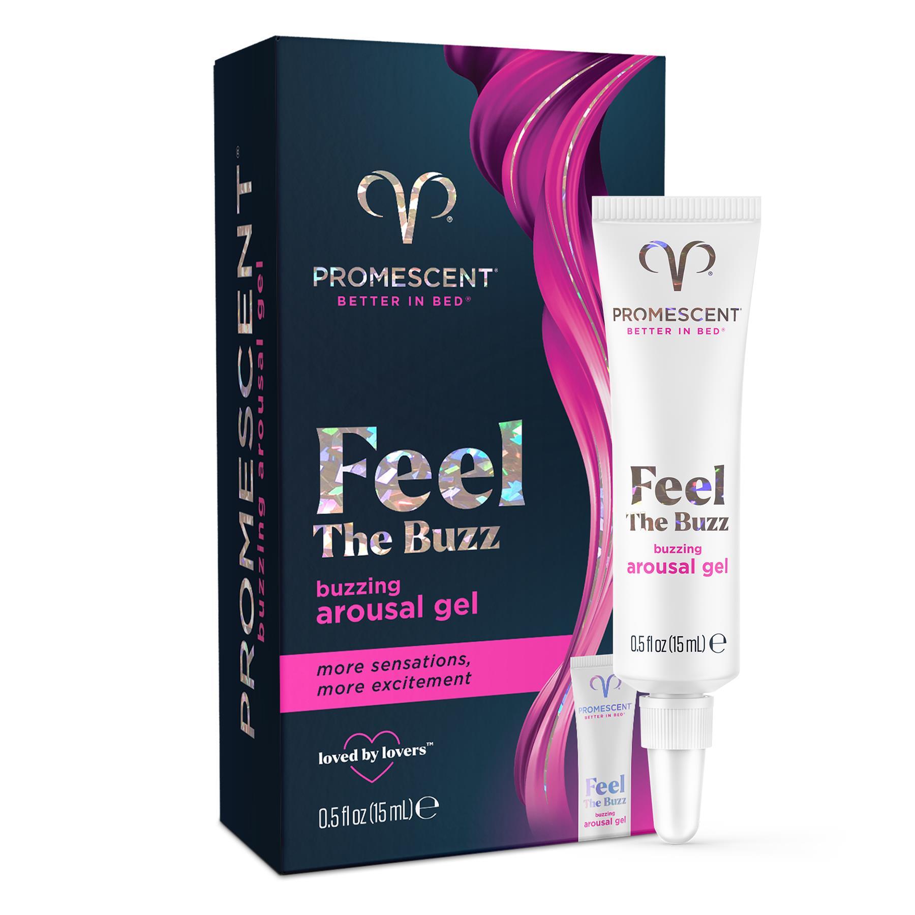 Promescent Feel the buzz Buzzing female arousal gel front box & bottle #4