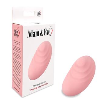 Adam & Eve Whipped Dream Pulsing Lay On Vibrator - Product and Packaging