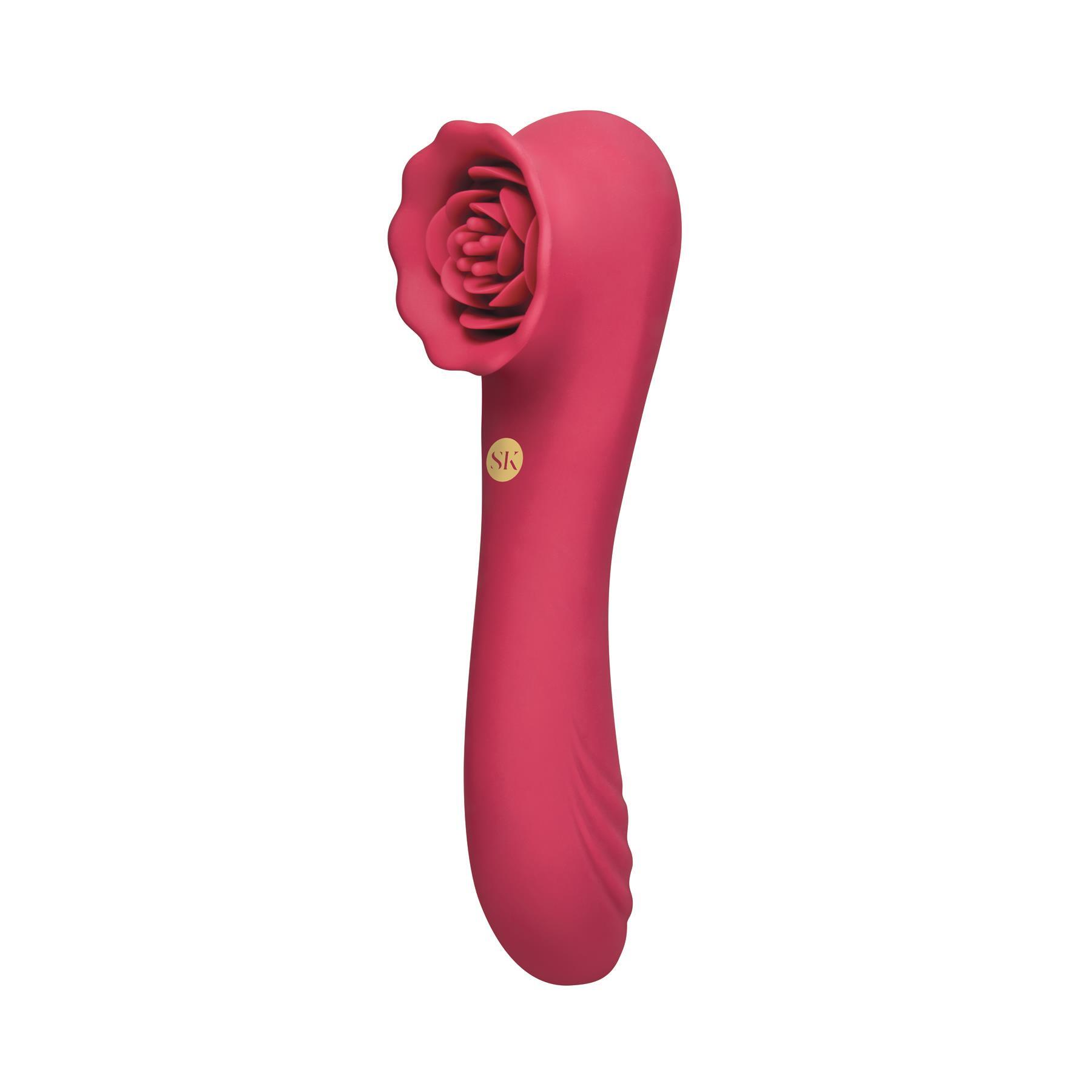 Secret Kisses Rosegasm Rose Quake Dual Ended Tapping Vibrator view 2