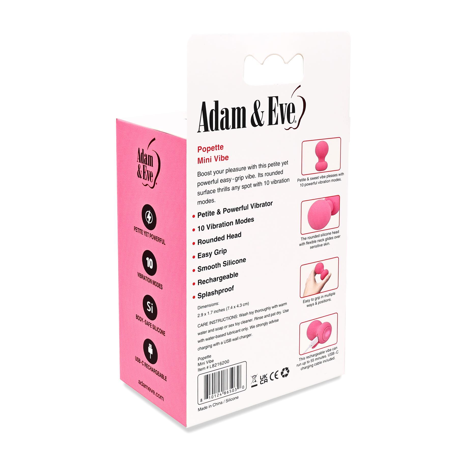 Adam & Eve Popette Mini Vibe - Packaging - Back