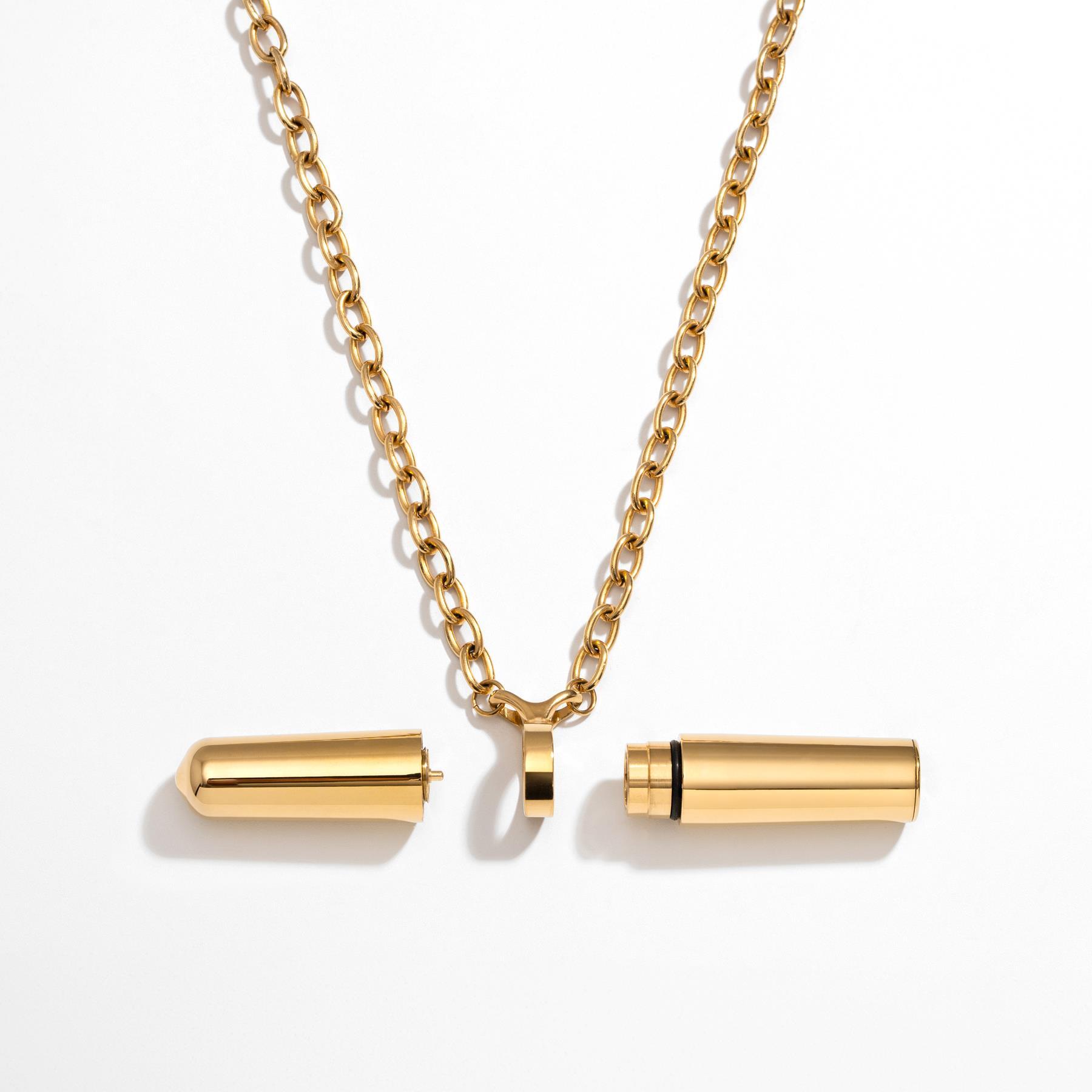Crave Tease Vibrator Necklace gold view 4