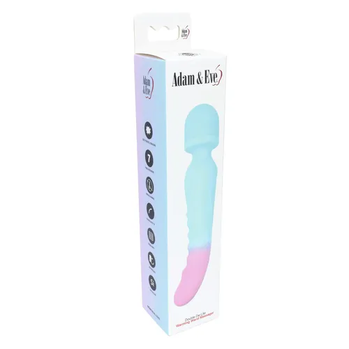 Adam & Eve Double De-lite Warming Wand Massager - Packaging
