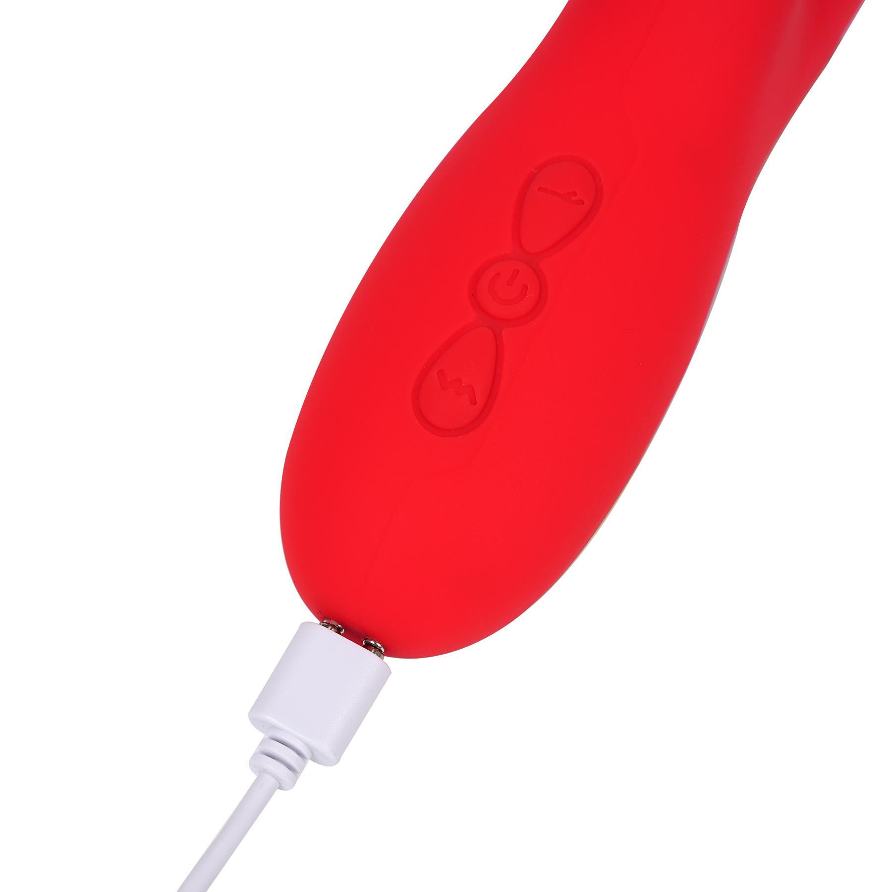Flapping Roller Ball Dual Stimulator - Showing Where Charging Cable is Placed