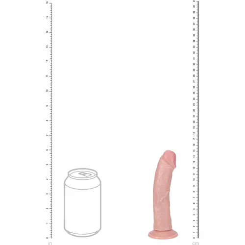 RealRock Curved 6 Inch Vibrating Dildo color white view 2