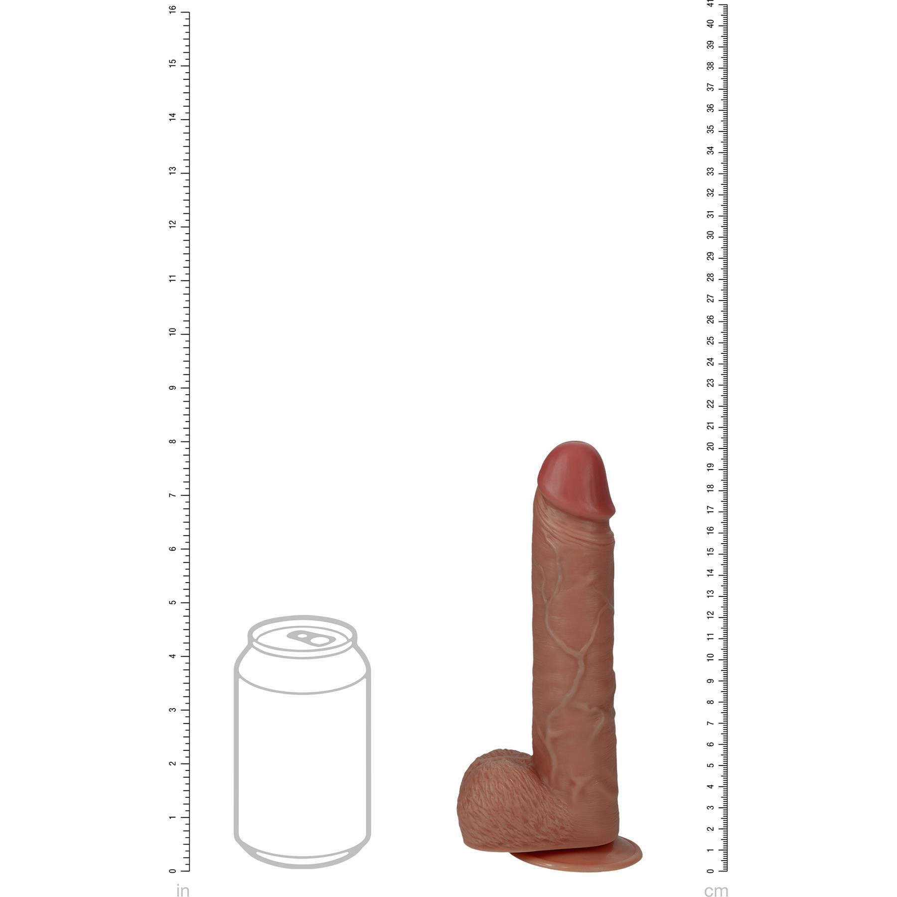 RealRock 8 Inch Thrusting Dildo color brown view 3