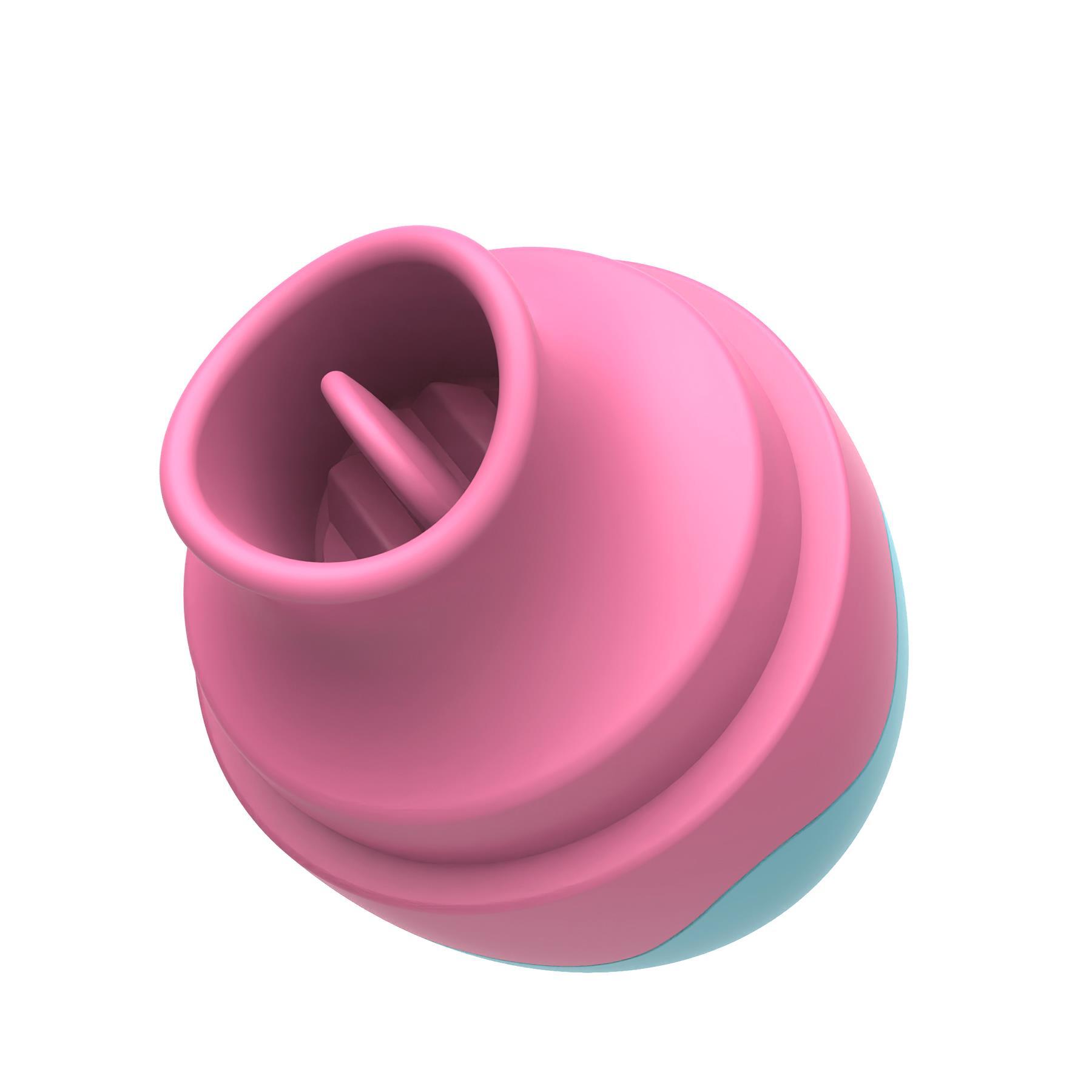 Lil' Lickin' Robin Egg Vibrator - Showing "Tougue" Inside